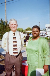 Dr. Vinson Synan and Dr. Reve' M. Pete at G. B. Cashwell Marker Dedication Ceremony, August 27, 2010.